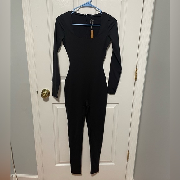 SKIMS Pants & Jumpsuits Skims Black Long Sleeve Jumpsuit Poshmark